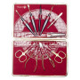 NIEGELOH KROKO XL LEATHER MANICURE SET RED Solingen - 3