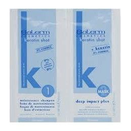 Keratīna šampūns, 10ml + dziļa trieciena maska, 10ml Salerm - 1