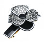 Medium size flower shape hair barrette in Black and white Kosmart - 2