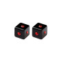 Very small size cube shape titanium earrings in Black, 2 pcs. Kosmart - 3