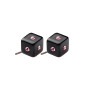 Very small size cube shape titanium earrings in Black, 2 pcs. Kosmart - 1