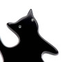 Medium size cat shape brooch in Black Kosmart - 2