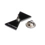 Small size bow shape brooch in White and black Kosmart - 4