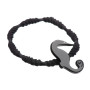 Medium size seahorse shape hair elastic with decoration in Black Kosmart - 1