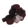 Medium size flower shape hair barrette in Brown Kosmart - 2