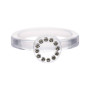 Very small size round shape Metal free ring in Crystal Kosmart - 1