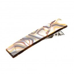 Medium size rectangular shape Alligator hair clip in Onyx Kosmart - 1