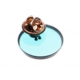 Small size round shape brooch in Transparent green Kosmart - 3