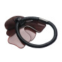 Medium size flower shape hair elastic with decoration in Brown Kosmart - 2