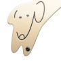 Large size dog shape Hair barrette in ivory and black Kosmart - 3