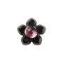 Small size flower shape Metal free earring in Black Kosmart - 2