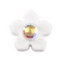 Medium size flower shape Metal free earring in White Kosmart - 2