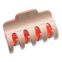 Large size regular shape Hair jaw clip in Hazel and coral Kosmart - 1