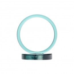 Medium size round shape metal free ring in Transparent Green Kosmart - 2