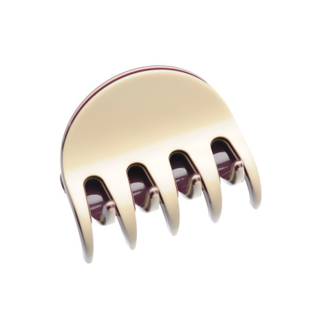 Medium size regular shape Hair jaw clip in Ivory and violet Kosmart - 1