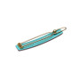 Very small size tiny and skinny shape hair clip in Coral and Turquoise Kosmart - 2