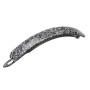 Medium size rectangular shape hair barrette in Silver glitter Kosmart - 2