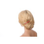 Small size rectangular shape Hair barrette in Marlboro red and black Kosmart - 4