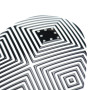 Extra large size oval shape Hair barrette in Black and white Kosmart - 3