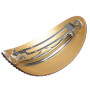 Extra large size oval shape Hair barrette in Dark brown demi and gold Kosmart - 2