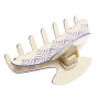 Medium size regular shape Hair jaw clip in Ivory and violet Kosmart - 2