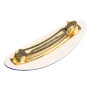 Large size oval shape Hair barrette in Ivory and violet Kosmart - 3