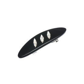 Small size oval shape Hair clip in Black Kosmart - 1