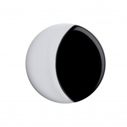 Medium size round shape Metal free earring in Black and white Kosmart - 1