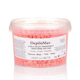 Pink stripless depilation wax. Granules, 350 g PVC JAR DIM - 1