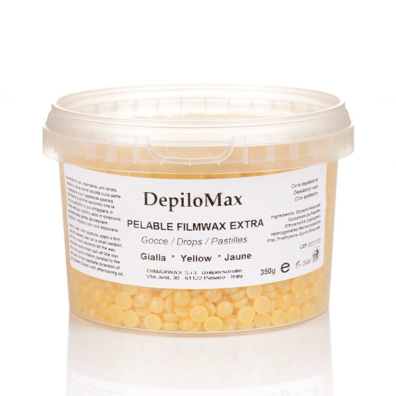 Supreme Yellow stripless depilation wax. Granules, 350 g PVC JAR DIM - 1