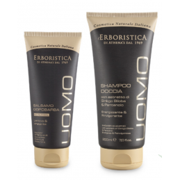 Gift set for Men L'Erboristica UOMO: Shower shampoo 200 ml + Balsam aftershave 100 ml ERBORISTICA - 1