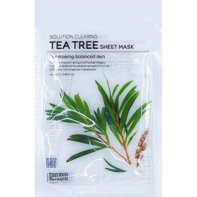 TENZERO SOLUTION CLEARING TEA TREE SHEET MASK, 25 gr.