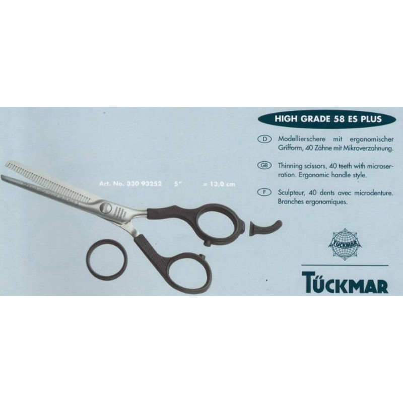 Thinnging scissors,40 teeth with microserration. Ergonomic handle style. Tuckmar - 1