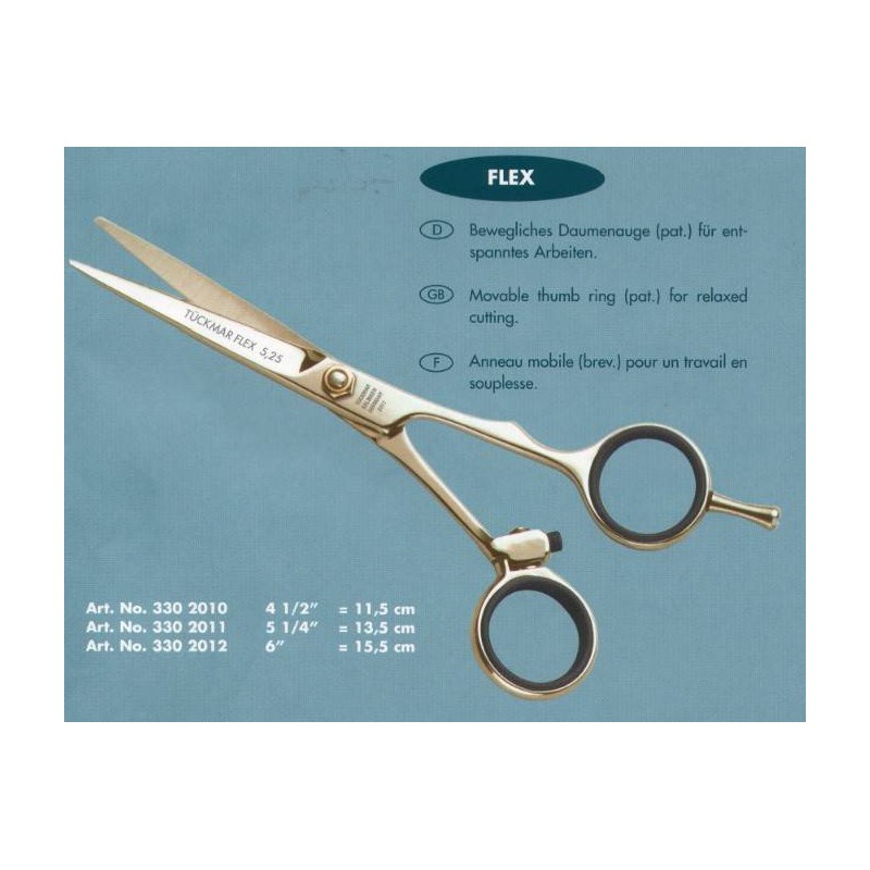 Movable thumb ring (pat.) for relaxed cutting. Tuckmar - 1