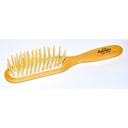 Hair brush 216x33mm with very long 25mm wooden teeth KELLER - 1