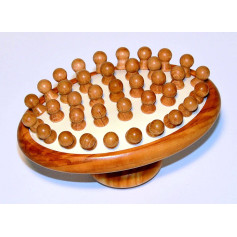 Massage brush with wooden beads cushion 127 x 68 mm. KELLER - 1