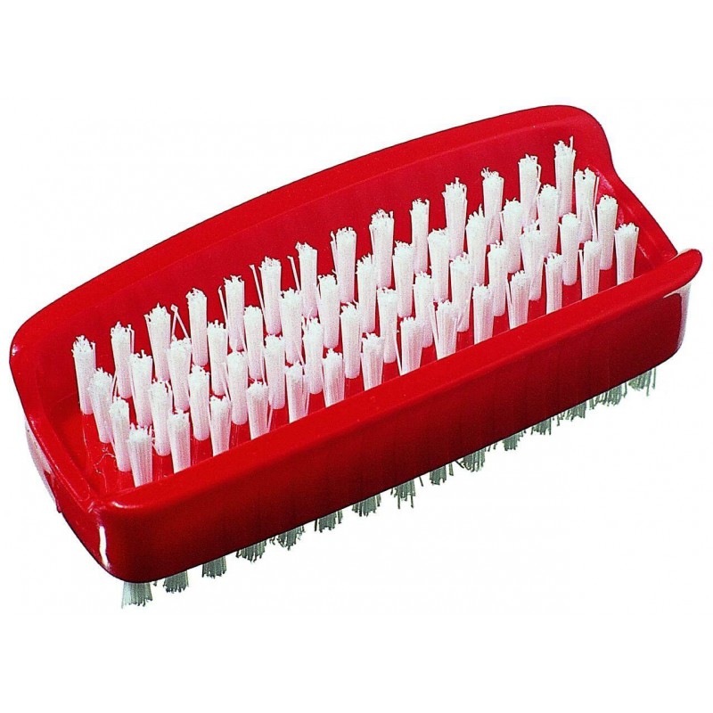 Hand and Nail Brush 90 x 41 mm, double-sided, with white PP (polypropylene) bristles. KELLER - 1